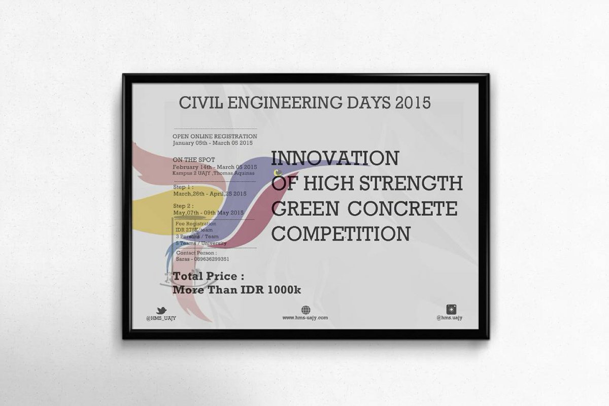 INNOVATION OF HIGH STRENGTH GREEN CONCRETE COMPETITION 2015 held by Civil Engineering undergraduate students
