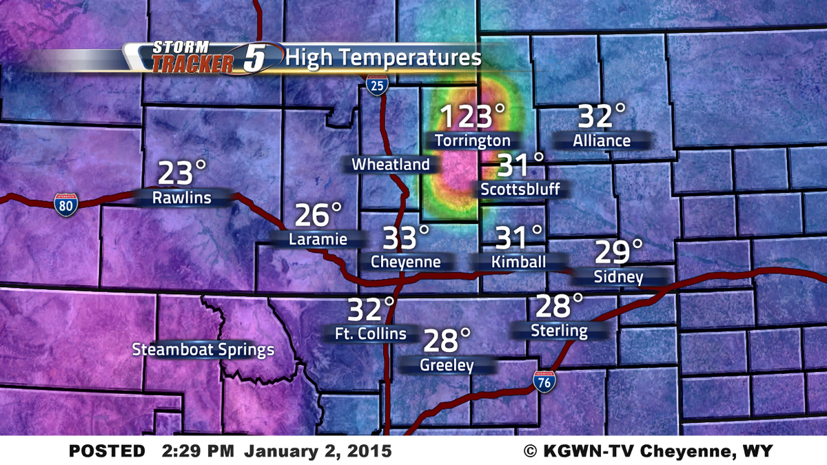 kgwntv's tweet image. A pretty nice day today, but it was a bit warm in Torrington today... #baddata #computererror #itwasntthatwarm