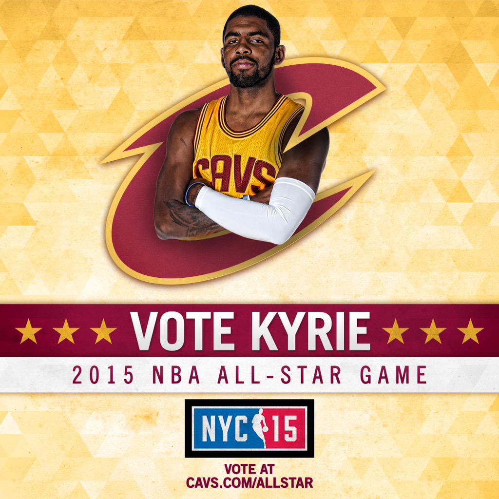cavs's tweet photo. Think you're the biggest @KyrieIrving fan? PROVE IT!

RETWEET this post NOW to send Kyrie to NYC! #NBABallot http://t.co/9pRYnHHojZ