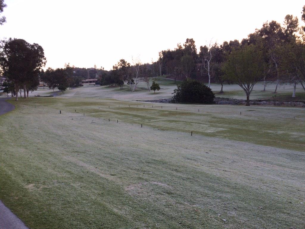 scotdey's tweet image. Always interesting how frost shows true signs of turf/soil stress/challenges. #irregularpatterns