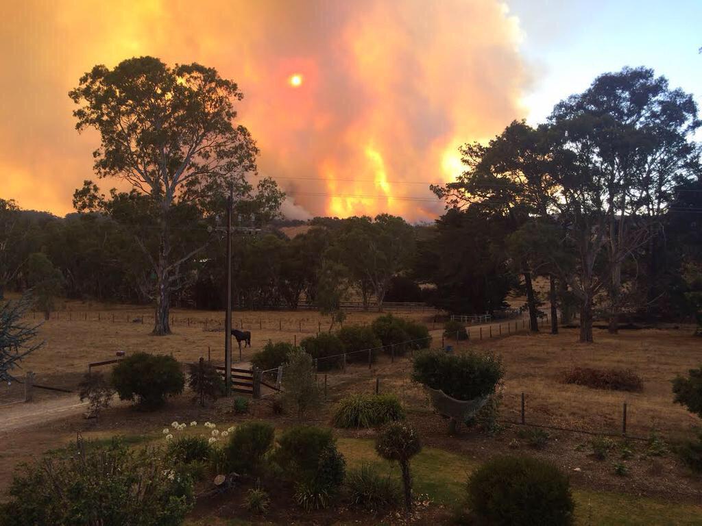 cheekshane's tweet image. Time to leave home with family. No immediate danger but not worth the risk of staying #AdelaideHills #bushfire