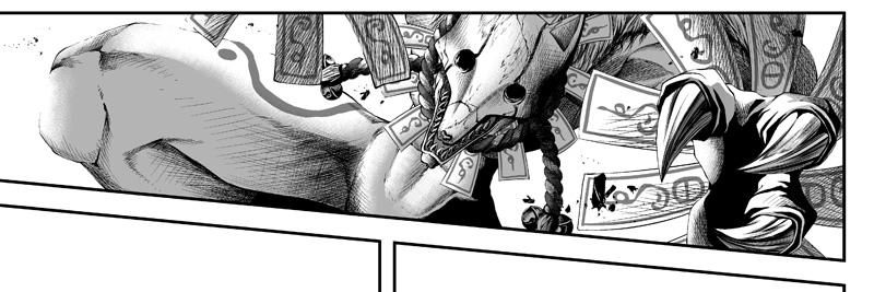とある漫画の一コマで人外描いてたんだけどこのタッチ時間めっちゃかかるからもっと手を早くせねば。 