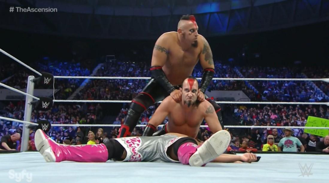 Suave509's tweet image. "@WWEUniverse: The #FallOfMan leads to another victory for #TheAscension! 
#SmackDown http://t.co/fPVRQAcrJl" Garbage! Knock off of LOD!
Rt