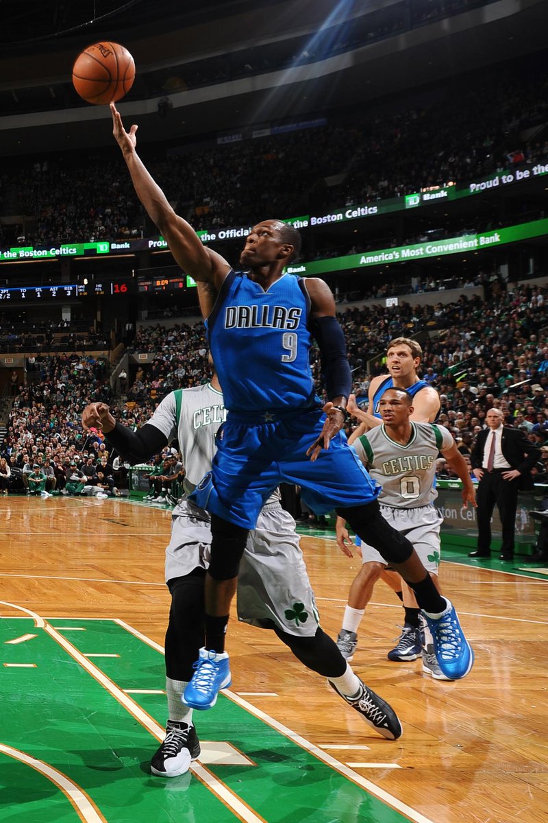 NBA's tweet photo. Rondo returns to Boston in style, with 29-5-4 en route to a 119-101 W for @DallasMavs over @Celtics at TD Garden. http://t.co/ZDhGZqGaSm
