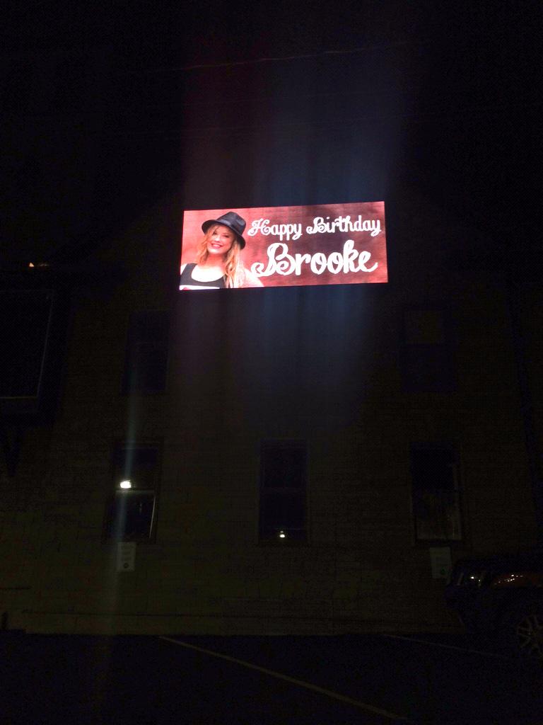 bumble_BEden's tweet photo. WHAT A NIGHT! A BRIDESMAID PROPOSAL FROM @MandyDandy90 &amp; IM ON A BILLBOARD THANKS TO @LindsayLuFoScho ! Bday weekend! http://t.co/LKE8MN9i7K
