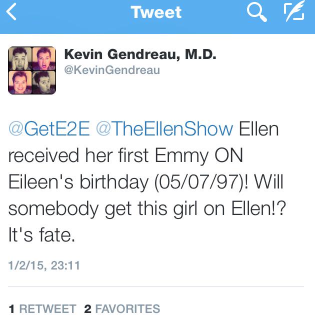 ileankinnane's tweet photo. Guess who just got a shoutout?! #GetE2E http://t.co/dPf3eTHdpC