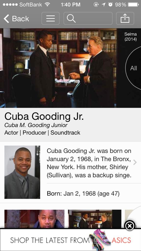 Belated Happy Birthday to Cuba Gooding Jr.                   Jr                  (   ) 