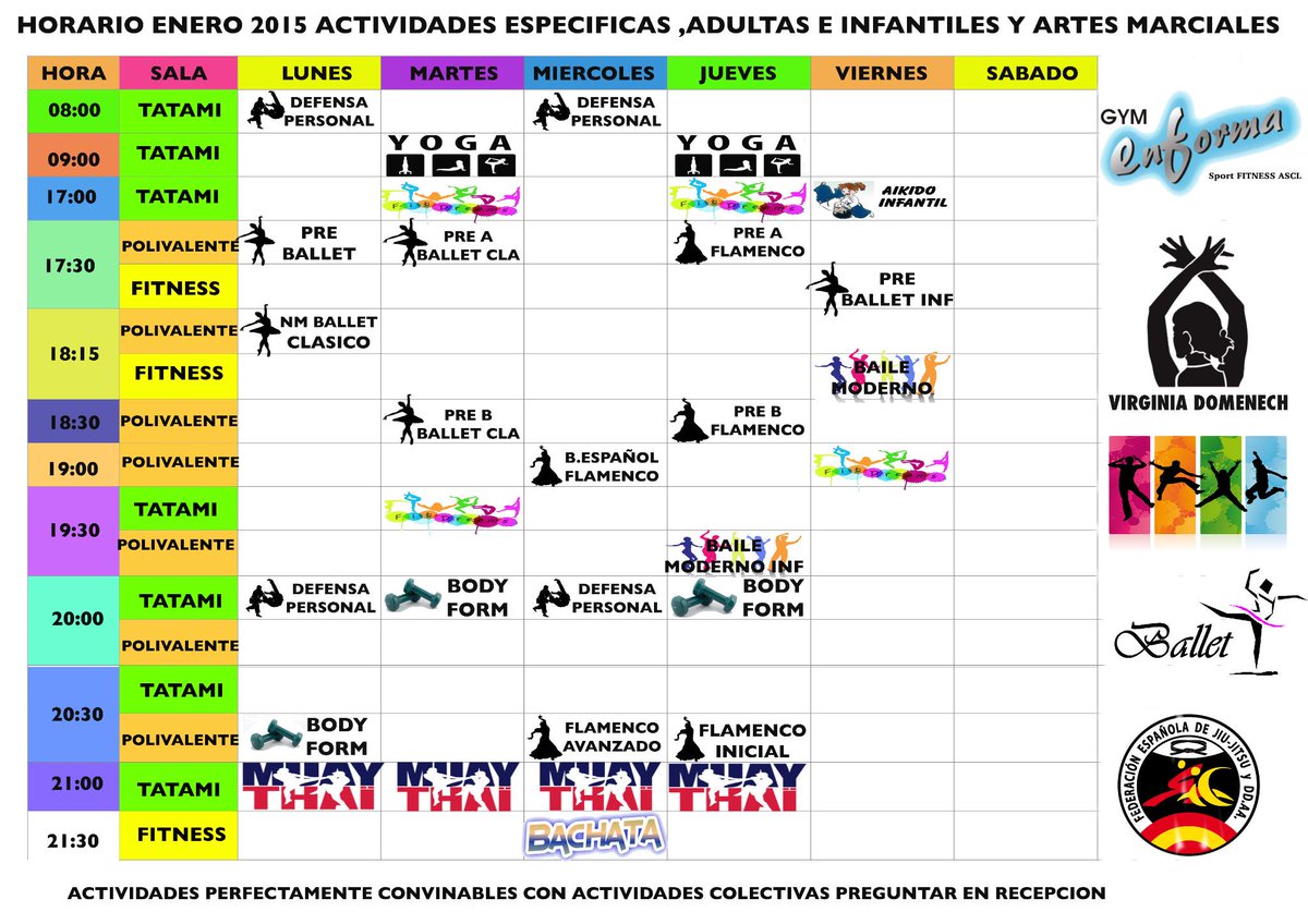 horario ENERO 2015!!