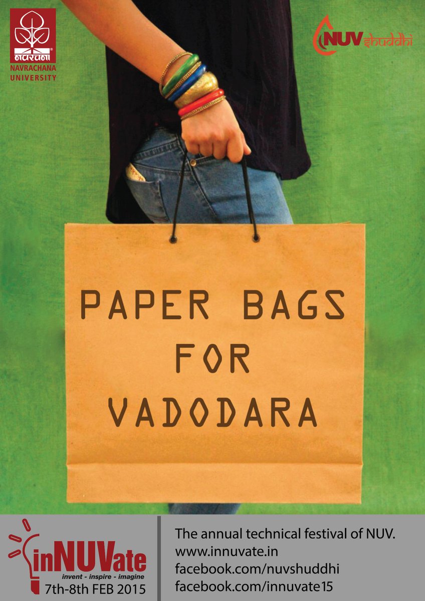 InNUVate's tweet photo. #InNUVate #NUVShuddhi has come up with #Eco #Friendly #carry #bags for #Vadodara #Tejal_amin #RangamT http://t.co/7Mpogx47ah