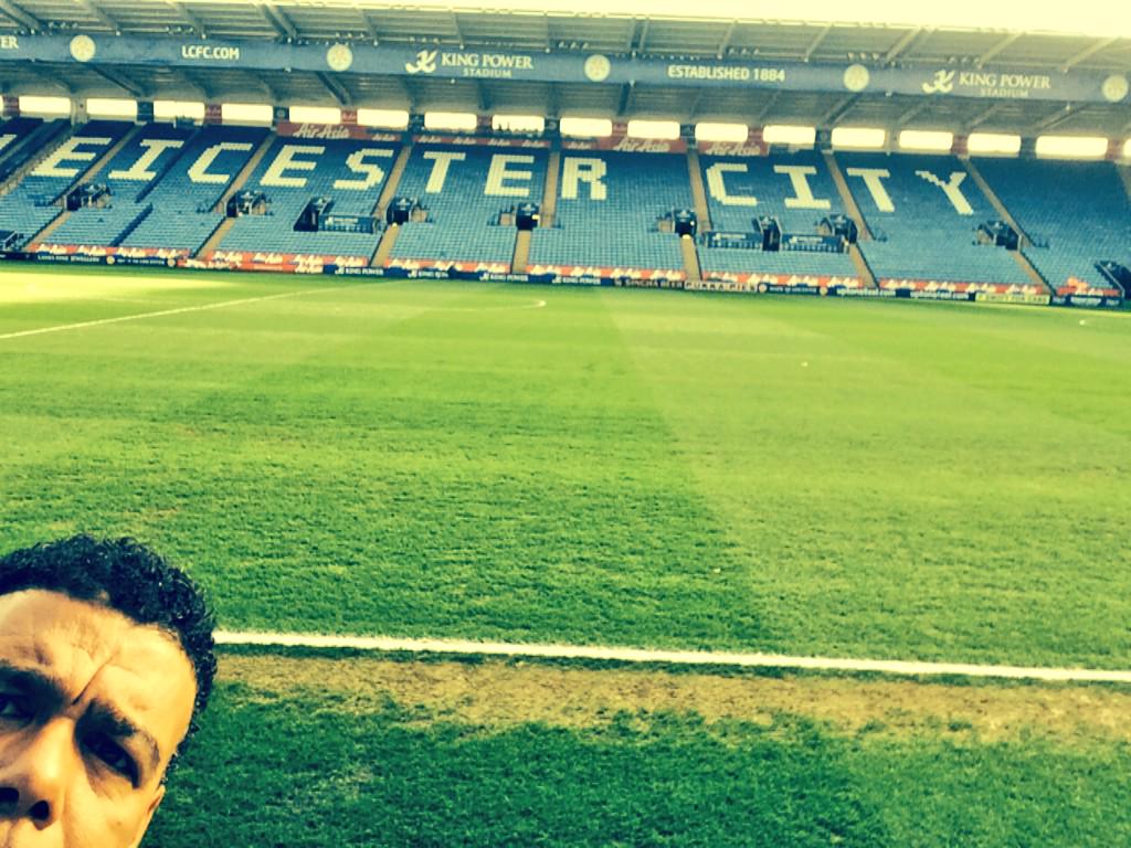 At the King Power for the Cracker Leicester v Villa the pitch is looking fantastic #kammyselfie