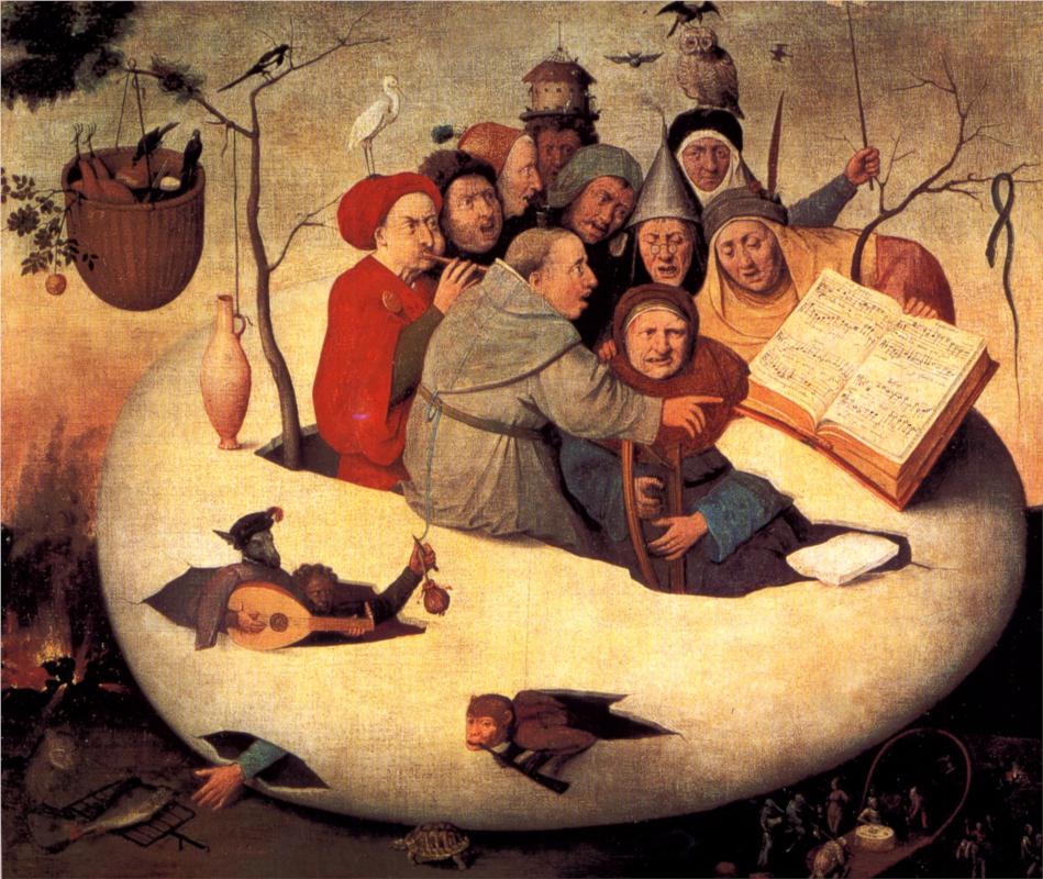 arteaIdia's tweet photo. "The Concert in the Egg" (1480), Hieronymus Bosch (Holanda) - Renacimiento nórdico http://t.co/EqEzUFWpUz
