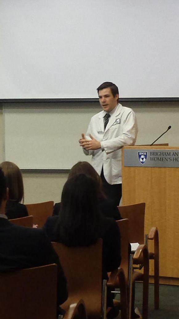 BrighamSurgery's tweet photo. General Surgery intern, Bryan Dieffenbach sharing his PGY1 experience with applicants this morning! #mededs http://t.co/fOfVfsiQg9