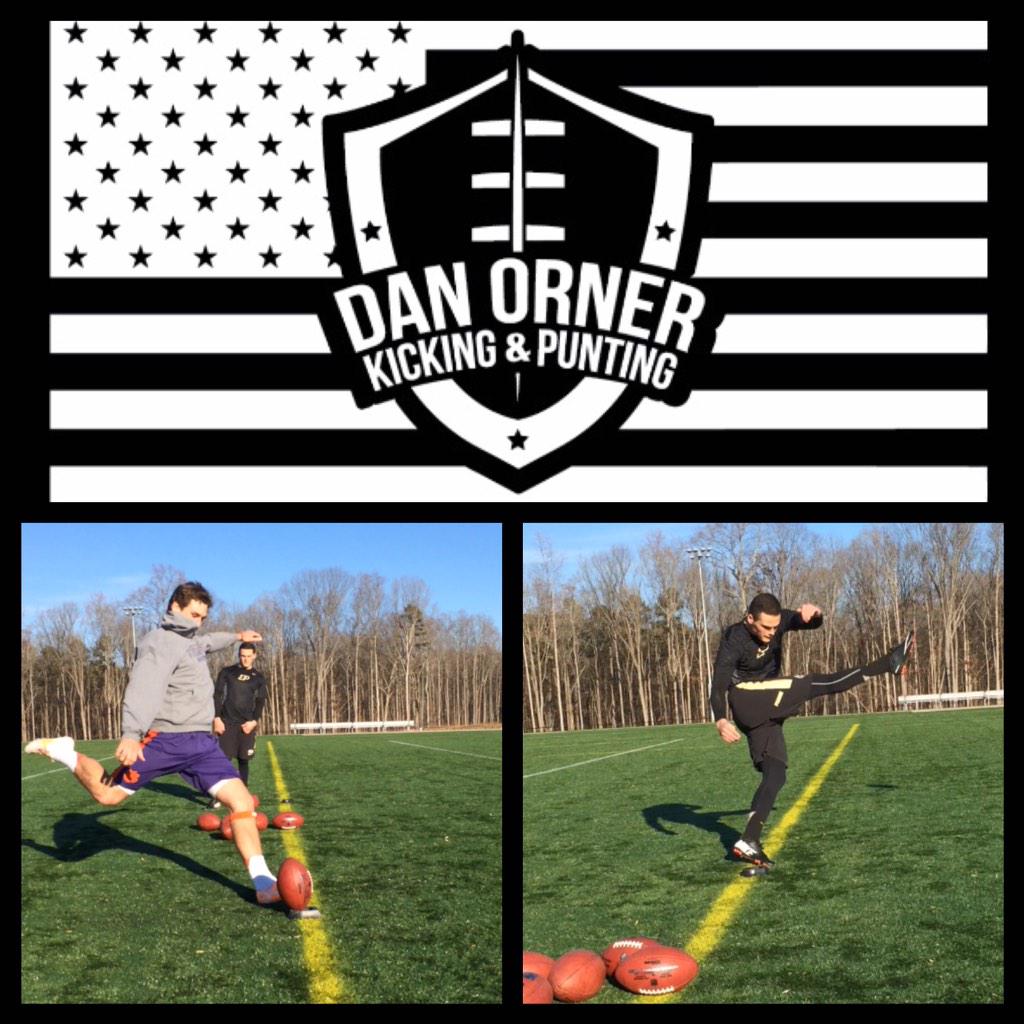 DanOrnerKicking's tweet photo. Great KO workout to break in some NFL balls with Bradley Pinion & Paul Griggs #ogbombsquad @DanOrnerKicking http://t.co/MGNS4deaT5