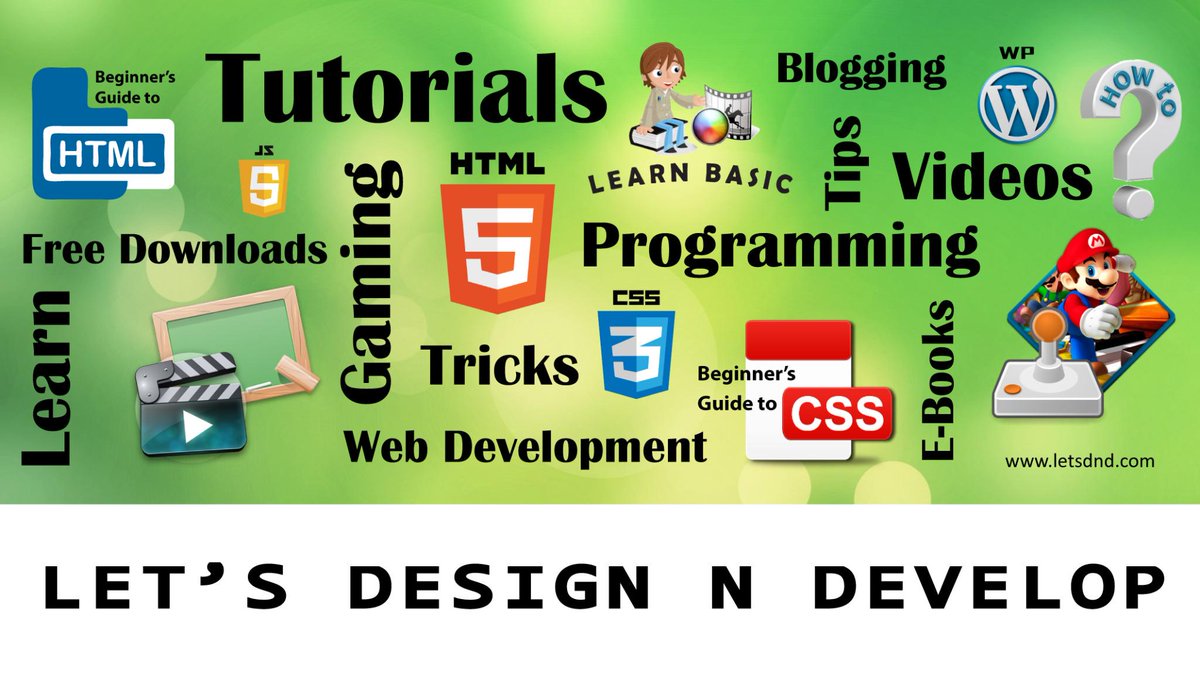 LetsDnD's tweet image. Free Tutorials at letsdnd.com . Learn #CSS, #HTML5, #CSS3 #Javascript, #WordPress, #Howtos and more..
