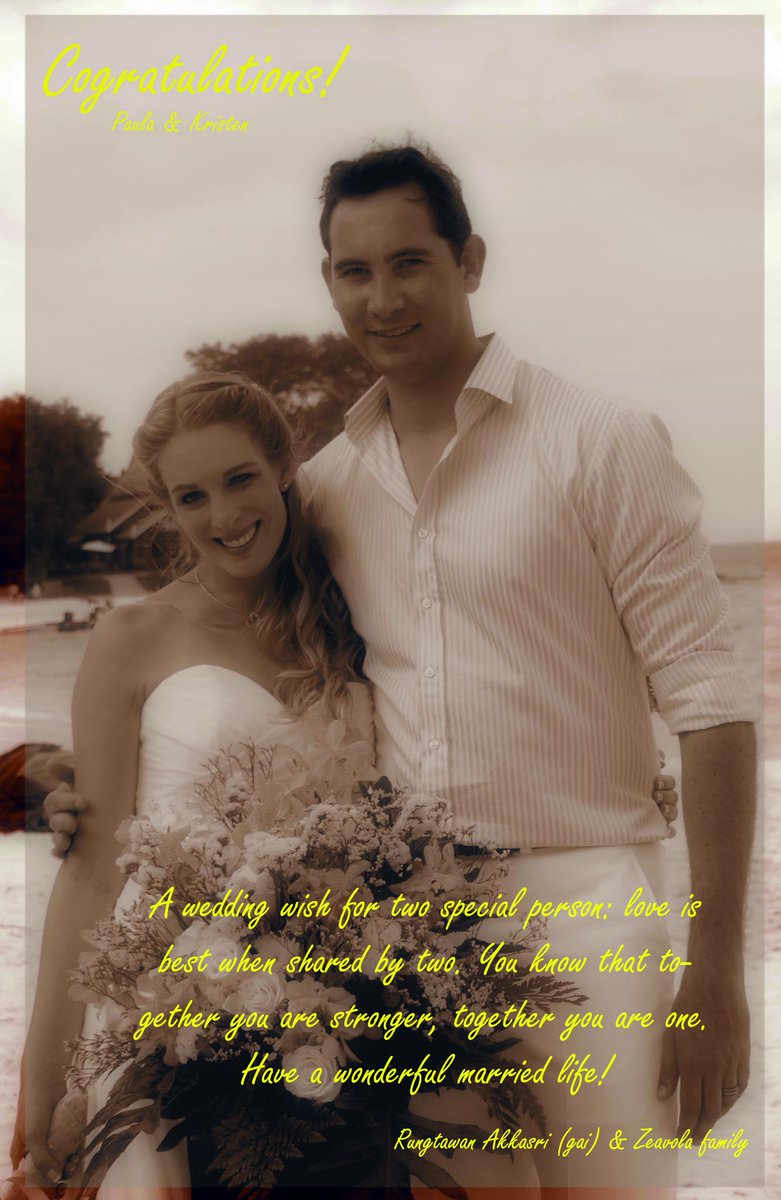 Congratulations! 
Kristen&amp;Paula; our latest love bird. Wish they have a wonderful family.<a href="/ZeavolaResort/">Zeavola Resort </a> #beachwedding