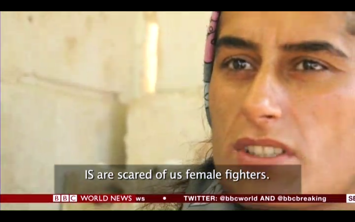 Hevallo's tweet photo. BBC'S EXTRAORDINARY DOCUMENTARY
#InsideKobane Broadcast Today 10.30am GMT.  http://t.co/tg5qE0Bfyt @RuwaydaMustafah http://t.co/UCwVc9UbmF