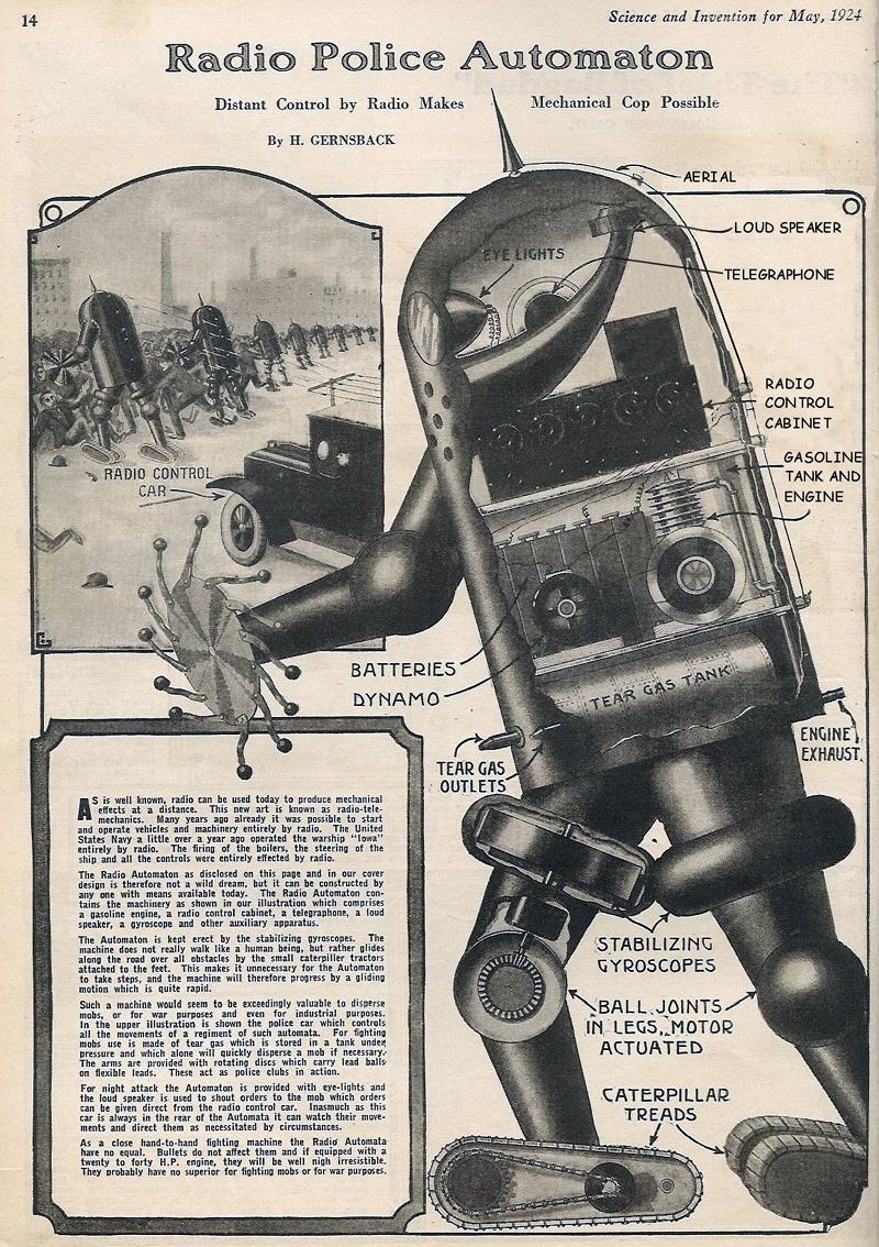 Javi_Etxebarria's tweet photo. Así veían la @policia del futuro en 1924 http://t.co/lfKVJsNwWp