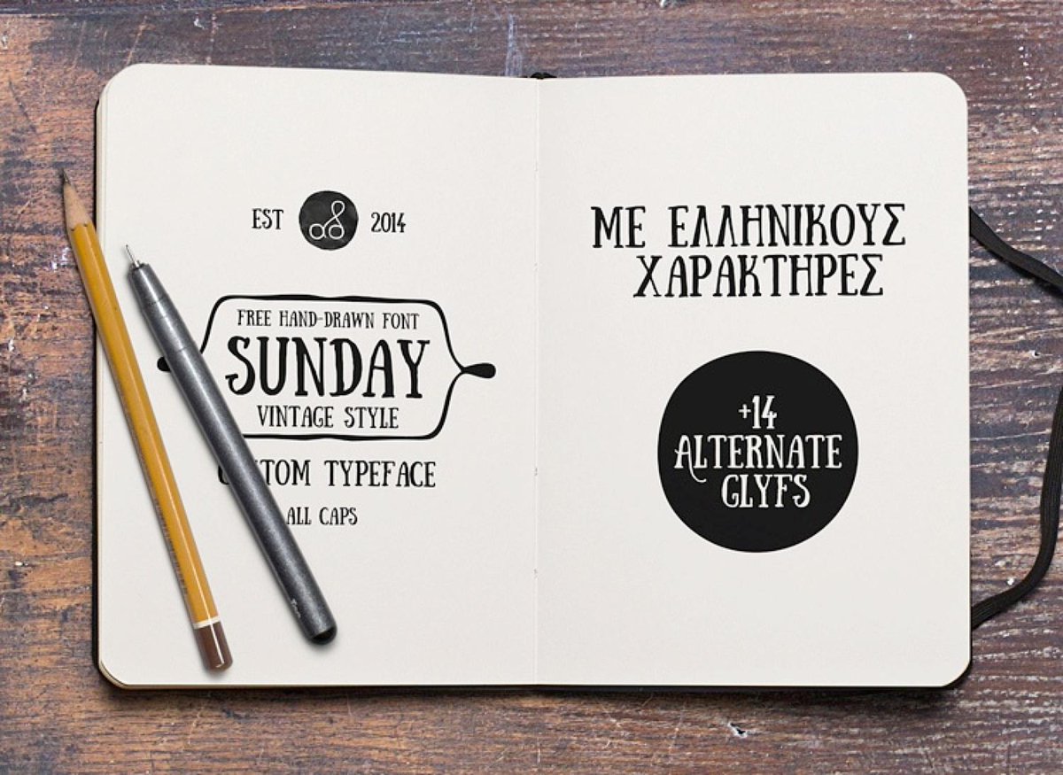 FreeTypography's tweet image. Download free font SUNDAY freetypography.com/2014/12/07/fre… #free #freefont #freetrypography #typography #font