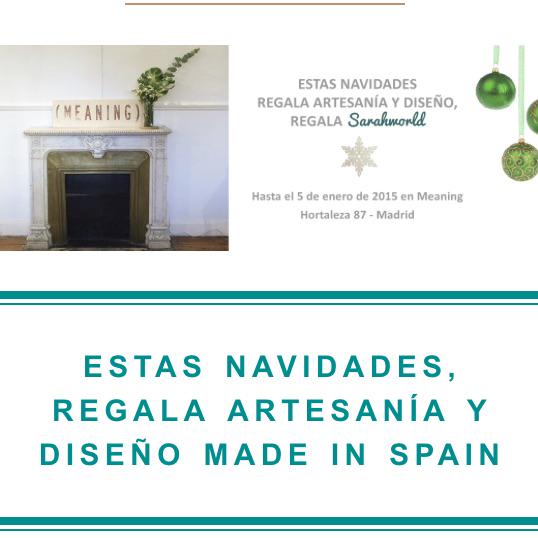 sarahworldbysn's tweet photo. Hasta el día 5 puedes encontrarnos en el #popUp de @Meaning_Project. Regala artesanía y diseños #madeinspain #fashion http://t.co/2lIJ031OkX