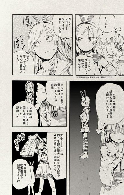 同人誌の頒布数が話題になってますね。
というわけで以前描いた「くまみこでエロ同人誌」のURLを貼るので読んでくれると嬉しいです(非18禁)

http://t.co/pE2RWlS5gC 