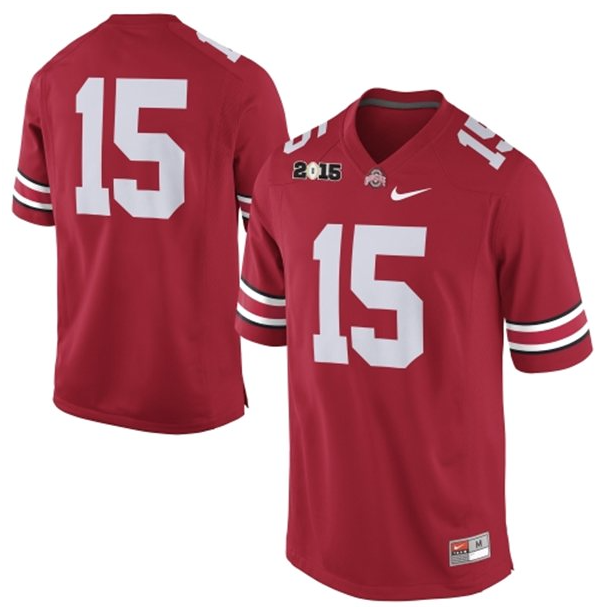 DailySOSJournal's tweet photo. "#darrenrovell: QB shuffle at OSU challenge for #nike. National champ game jersey is Ezekiel Elliott http://t.co/YsUiXYVwZb" lol Go #OSU