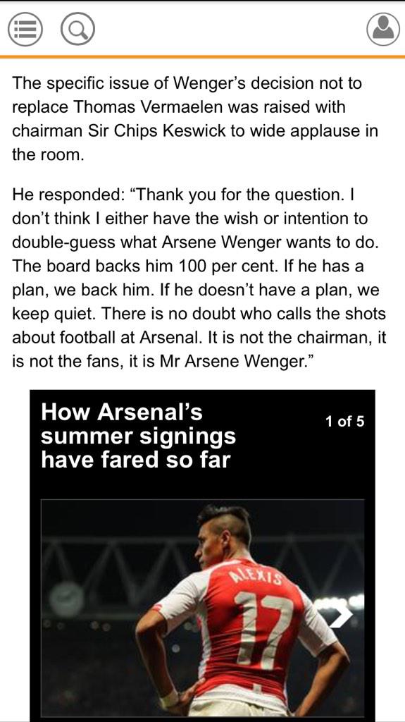 MHudenstag's tweet photo. @whcallum @NikiBerryTPiB @arsenalaction that's the reason we hate #Wenger and our board. http://t.co/n2LctefDSl