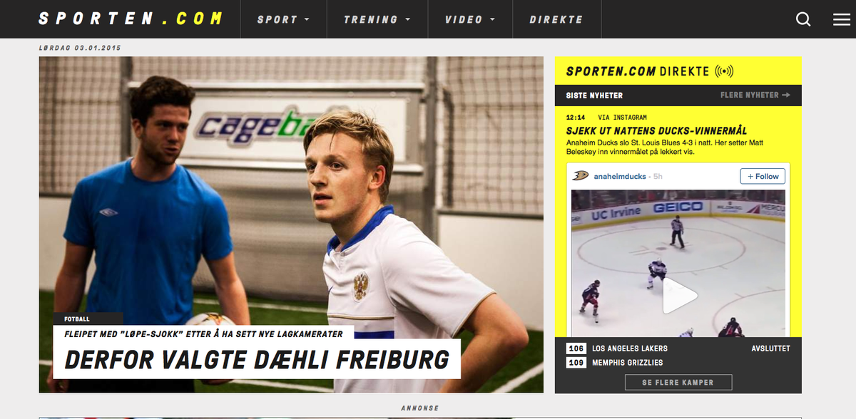 Stolt av å fått Sporten.com på lufta i dag!