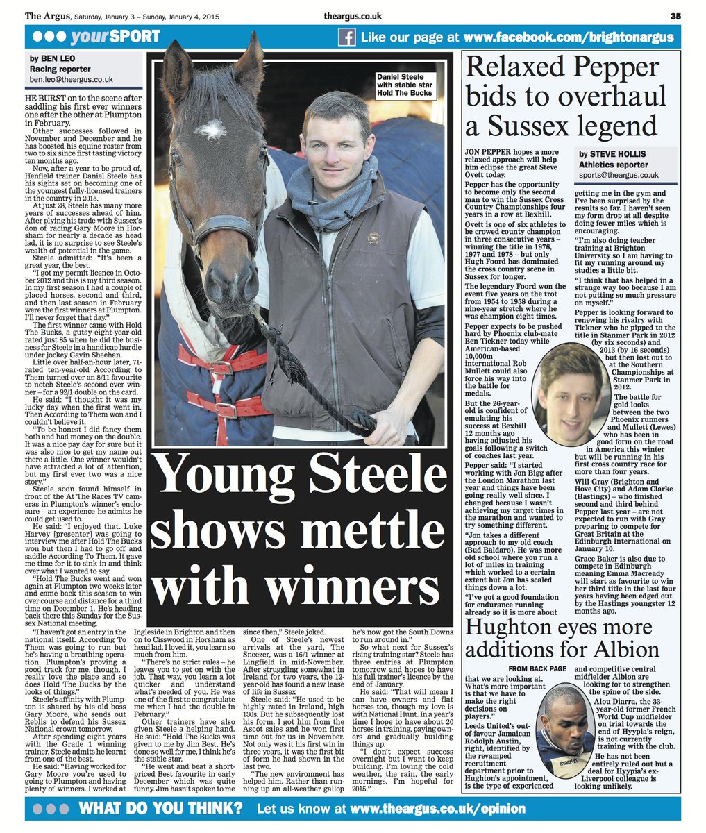 Ben Leo (@benleo444) on Twitter photo Spoke to talented trainer <a href="/dansteeleracing/">Daniel Steele</a> about a successful 2014, saddling his first winners and ambitions for 2015 Spoke to talented trainer <a href="/dansteeleracing/">Daniel Steele</a> about a successful 2014, saddling his first winners and ambitions for 2015