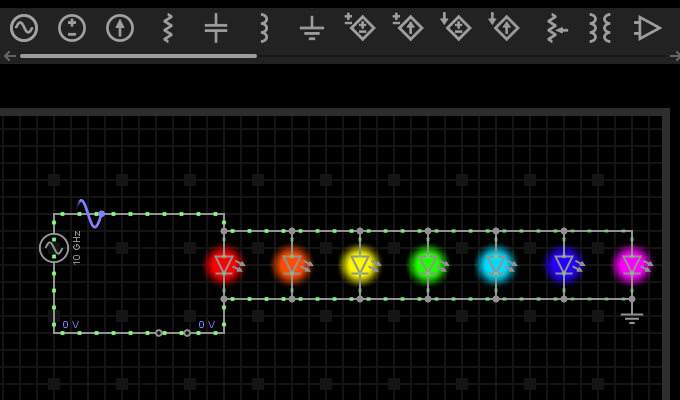 dtaksak's tweet image. 電子回路シミュレータの『EveryCircuit』 shar.es/1Hdcxw　を試してみたけど電解コンデンサが見つからない。
もしかしてないの？

見た目が華やかで楽しいのだが。
#everycircuit