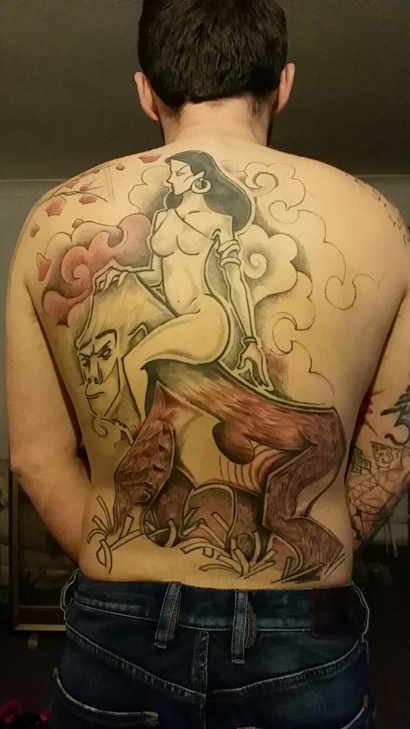 BillyBluetat2's tweet photo. #tattoo #backpeice #freehand http://t.co/npjBpeufsJ