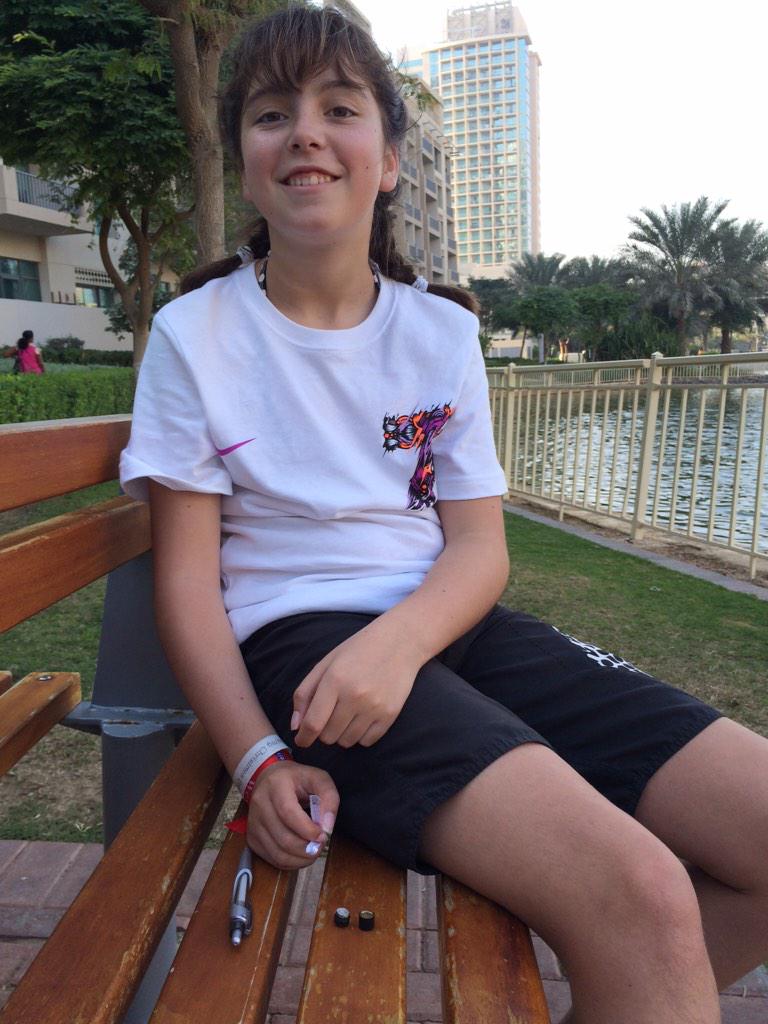 jjl_jjl's tweet photo. All the way to #Dubai, and all #Jaye wants to do is go #geocaching #found2 #sheshappy http://t.co/UHTunJ8q5J