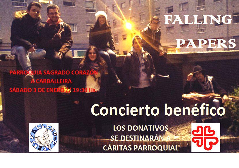 CoraXeOu's tweet photo. Esta tarde (19.30h) concerto benéfico con @FallingPapers. POR UNHA BOA CAUSA, @_CARITAS SOMOS TOD@S!! @vouaxenda http://t.co/FhhdZEYRmN