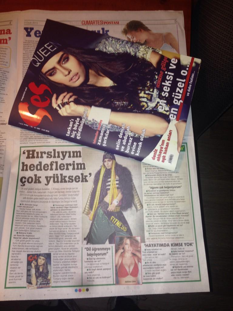 Dergimiz SES çıktı.Kapak kızımız Türkiye güzeli Amine Gülşe