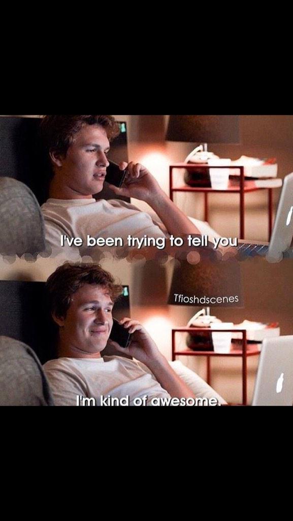 tfios_infinitys's tweet photo. I'm kind of awesome #tfios http://t.co/ZQBJXQ3xGr