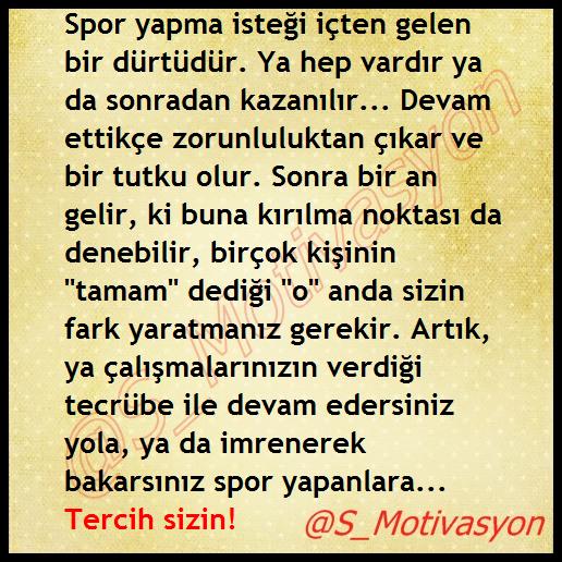 ''Spor yapma isteği''