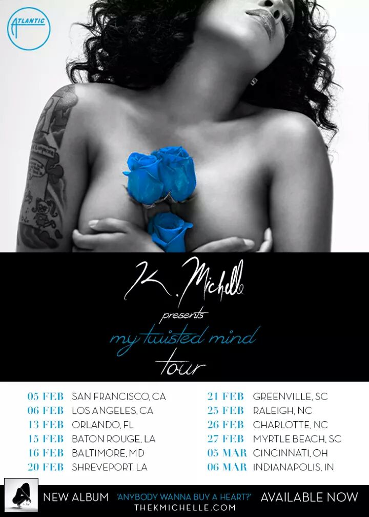 KMichelleVH1's tweet photo. .@kmichelle #MTMTour is HERE!!!!!! who's ready???? These are NOT all the dates! Part 2 kicks off in March! http://t.co/o8dDMn7EuC