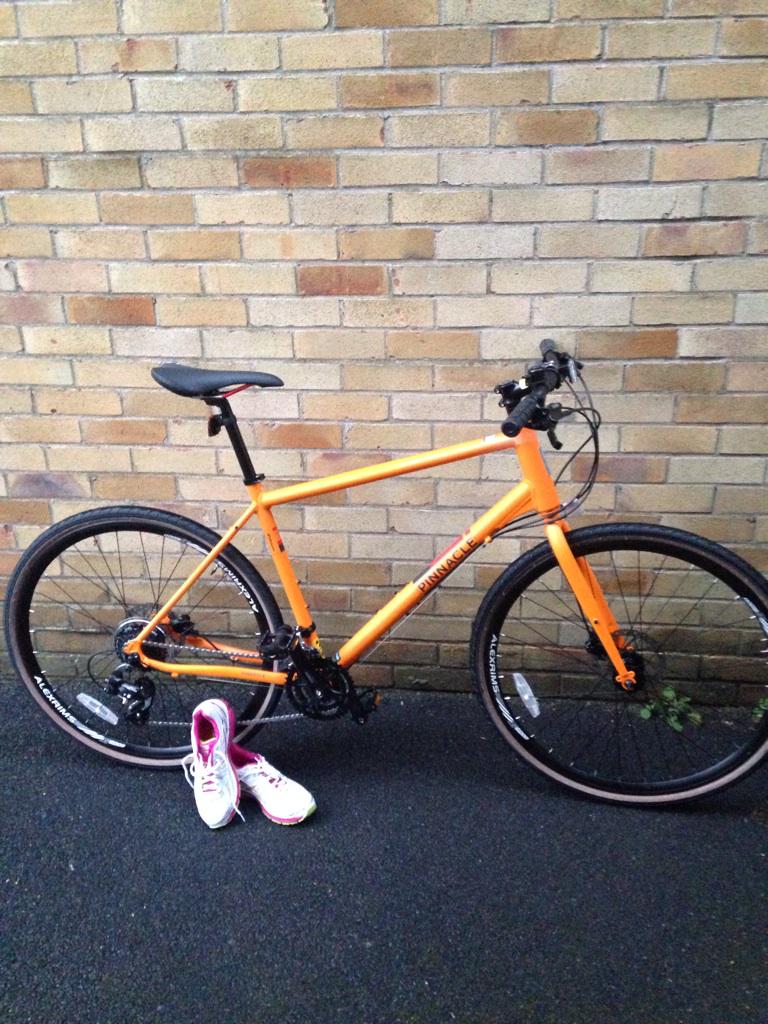 debbie1710's tweet photo. New bike and running shoes, looks like 2015 will be active for @as1637 and me! Thanks @EvansCycles &amp; @upandrunninguk http://t.co/UgG0rXvsOB
