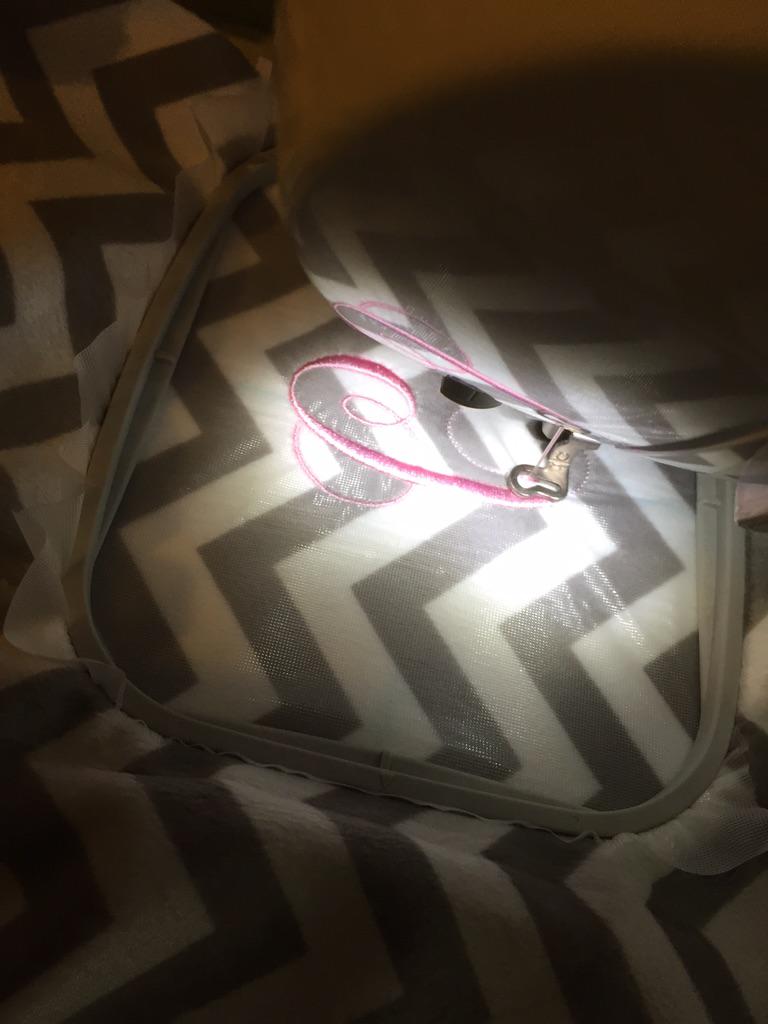 PaintWoodCotton's tweet photo. Working on a monogrammed chervon scarf! I love gray and pink! #graychervon #monogramshop #personalizedgifts http://t.co/6cqbvKoDeG