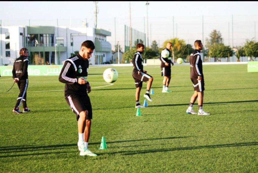 momo_dimaria's tweet photo. Entraรฎnement de nos DZ ๐โค๏ธโญ๏ธ๐ tjr la classe nouveaux รฉquipements Adidas #DzBoss #CAN2015 #adidas http://t.co/S95piTKF9k