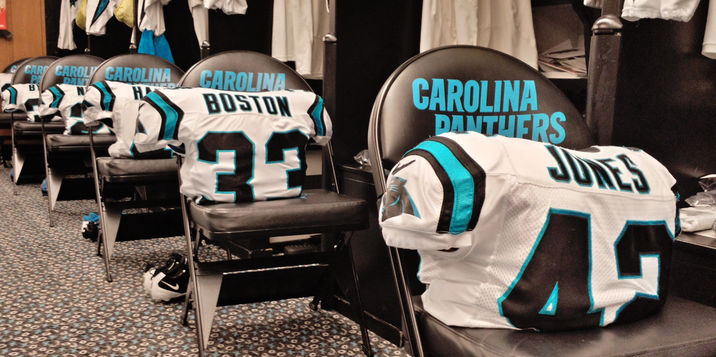 Panthers's tweet photo. Ready for battle. #AZvsCAR http://t.co/gAtRSlrkdN
