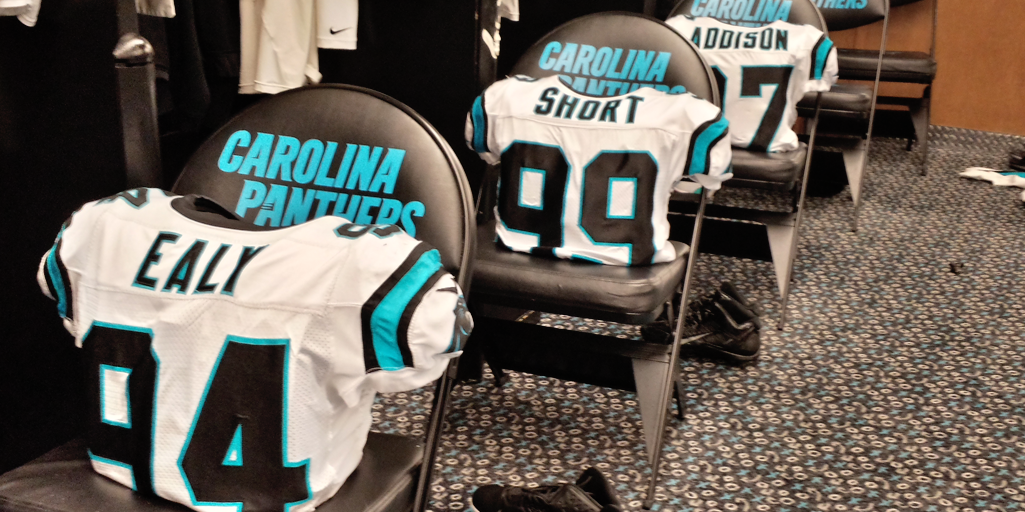 Panthers's tweet photo. Ready for battle. #AZvsCAR http://t.co/gAtRSlrkdN