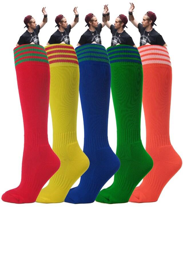 Luke in numerous socks