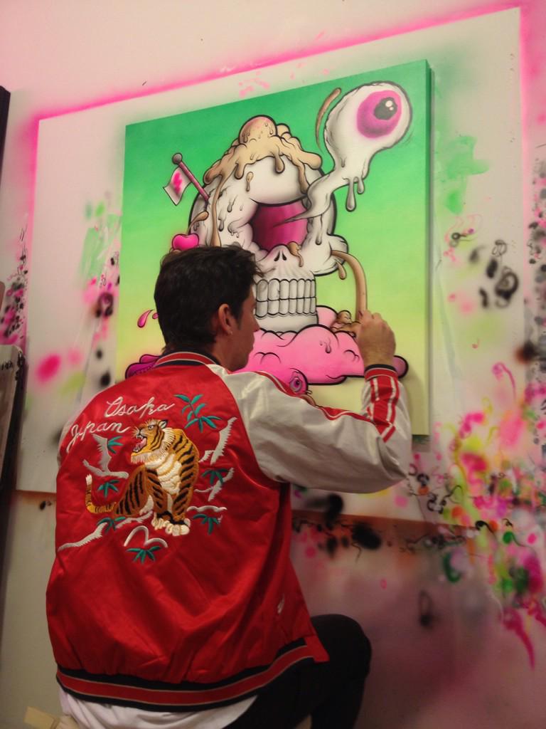 Digging my sweet <a href="/Evisu/">EVISU</a> #Bomber #MeltyManor #Snowysaturday