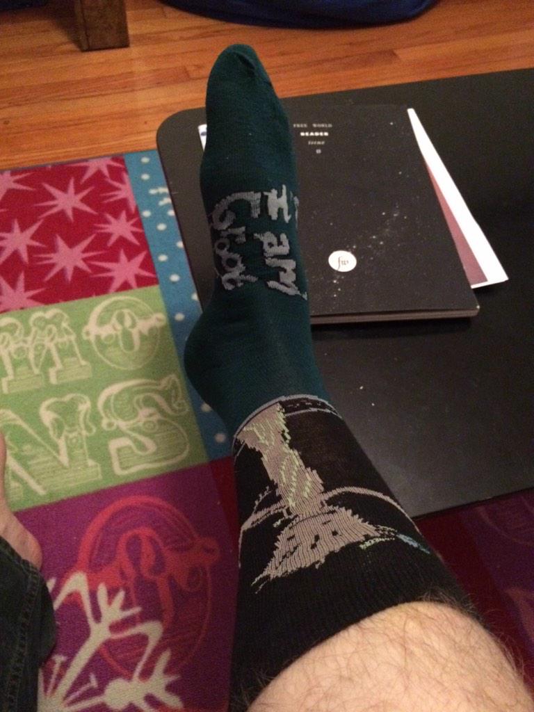 GeekCastJoe's tweet photo. I Am Foot. #iamgroot #grootsocks #grootcrate #lootcrate #anniversary @lootcrate @GeekCastRy @Guardians http://t.co/GFCbw0VuDs