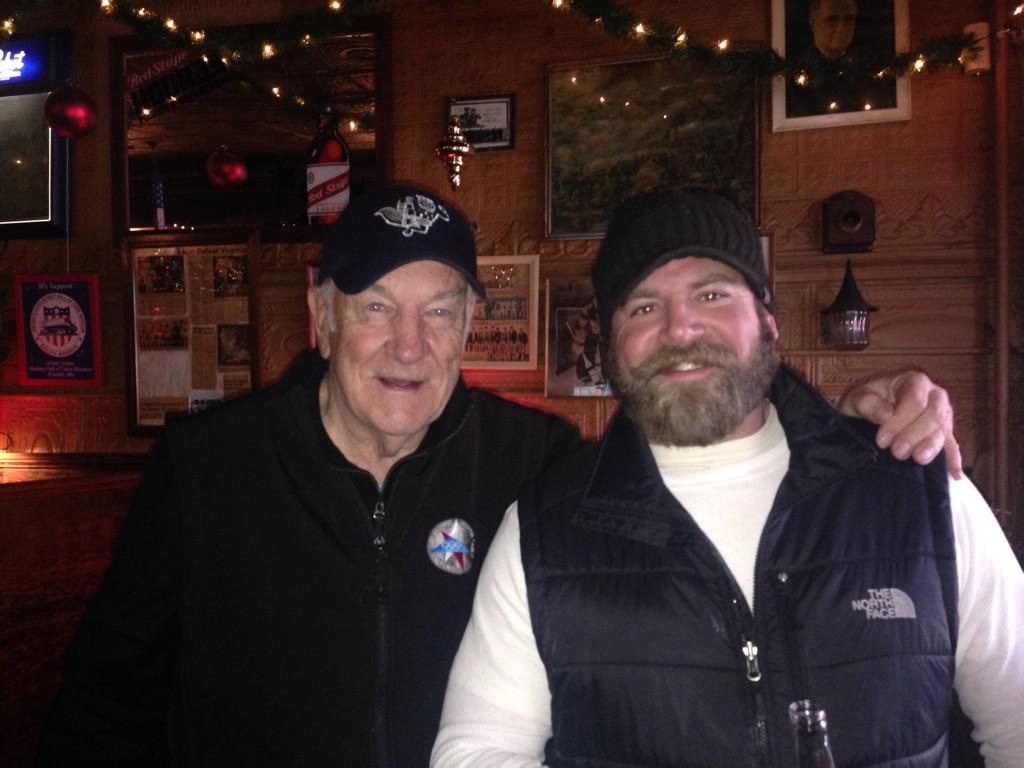 WimmSauce's tweet photo. Stopped into Roosevelt's grabbed a beer with one of the Greats! Thanks Mr Mayasich #rangeweekend http://t.co/SuuGVQSC8u