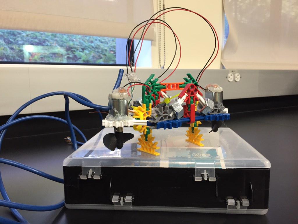 STEMAZingST's tweet photo. #STEMAZing workshop this morning at #AAPTWM15 Built an Arduino controlled ROV. Testing it tonight at the hotel pool! http://t.co/forT7QJb2q
