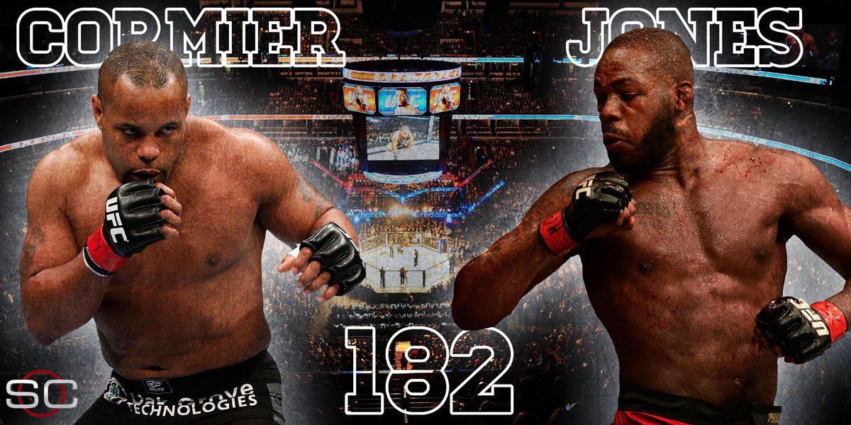 SportsCenter's tweet photo. Undefeated Daniel Cormier (15-0) vs reigning champion Jon Jones (20-1-0). UFC 182.
Let’s go! http://t.co/piLLdmEvgm