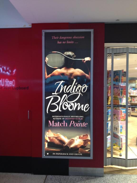 Indigobloome's tweet photo. Thank you! @HarperFiction @HarperCollinsUK @ShonaMartyn @annavaldinger #MatchPointe looking fabulous Melb airport http://t.co/tSS9iIuMmc