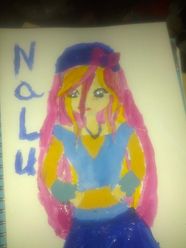 LaileyR's tweet image. This is my take on what I believe natsu and Lucy daughter would  look like as a teen