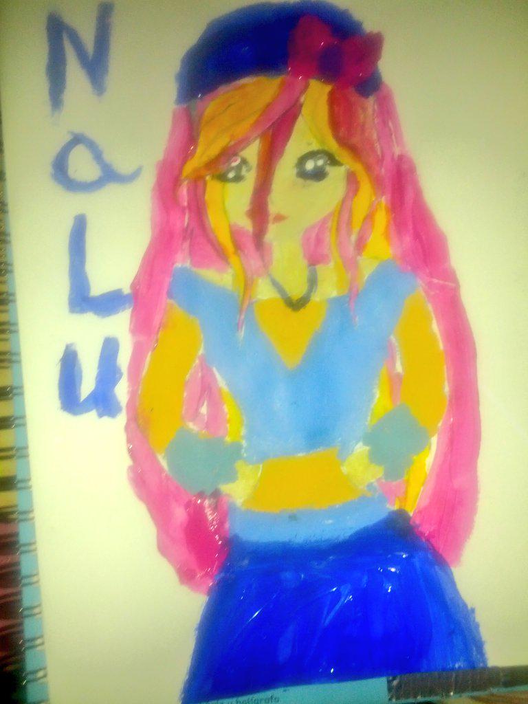 LaileyR's tweet image. This is my take on what I believe natsu and Lucy daughter would  look like as a teen